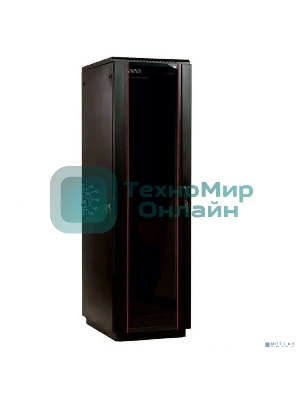 Шкаф ЦМО телекоммуникационный напольный 48U (800  1000) дверь стекло, черный