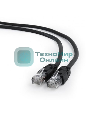 Патч-корд UTP Cablexpert cat.6, 1м, литой, многожильный, черный