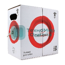 Кабель Cablexpert, UTP5e, 4 пары, 0.51 мм, CCA, однож., 100 м, серый