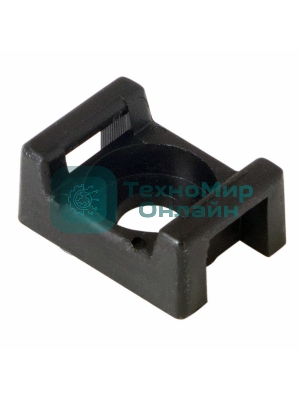 Площадка для крепления стяжки Rexant (ПС-2) 22x16 мм, черная, упаковка 10 шт.