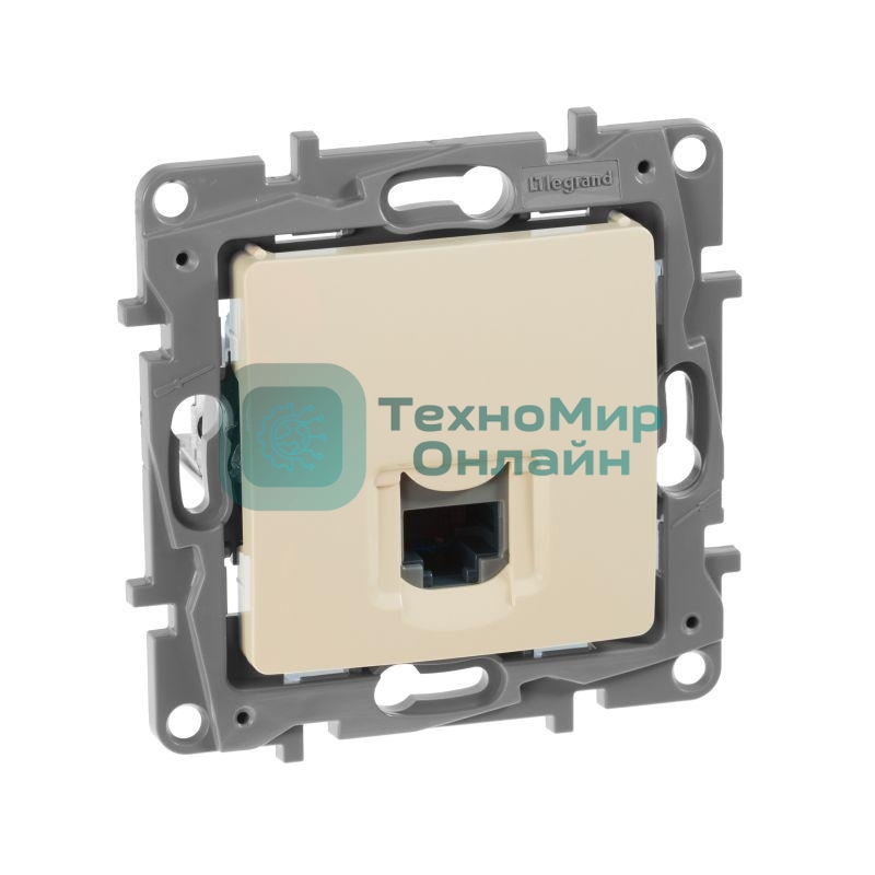 Розетка компьютерная RJ45 кат. 5 UTP, сл. кость ETIKA