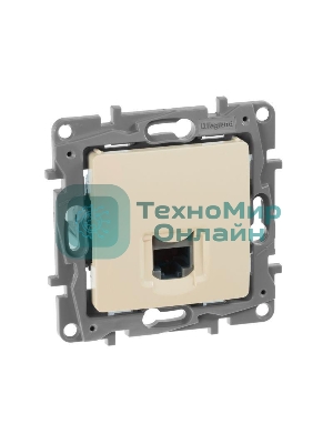 Розетка компьютерная RJ45 кат. 5 UTP, сл. кость ETIKA