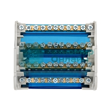 Шина на DIN-рейку в корпусе (кросс-модуль) Rexant 4х11