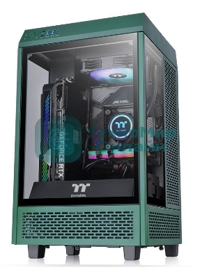Компьютерный корпус Thermaltake The Tower 100 Racing Green без БП miniITX 1x120мм 3x140мм 2xUSB 3.0 audio bott PSU