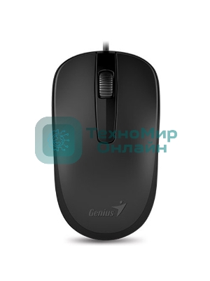 Мышь проводная Genius DX-120 черный, 1000 dpi, USB, кнопки - 3