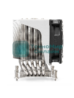 Кулер для процессора ExeGate ESNK-P0050AP4.PWM.4U.2011.Cu серебристый, 92 мм, алюминий/медь, 3800 об/мин, 44 дБ, 4 pin, 165 Вт, 125.8 мм