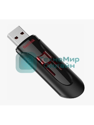 Флешка USB SanDisk CZ600 Cruzer Glide (SDCZ600-016G-G35), 16Gb, USB 3.0, R/W 100/30, черный/красный