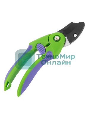 Секатор с наковальней Palisad 215 мм, регулировка захвата, двухкомпонентные рукоятки