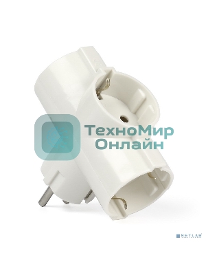 Разветвитель Smartbuy SBE-16-A03-3z 3 гнезда с заземлением круглый 16А 250B
