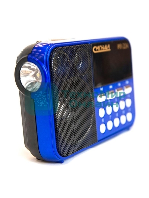 Радиоприемник Сигнал РП-224, бат. 3*АА (не в компл.), 220V, акб 400мА/ч, USB, SD, дисплей, фонарик