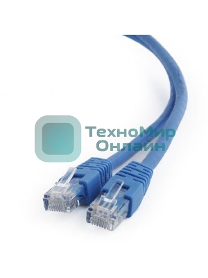 Патч-корд UTP Cablexpert cat.6, 1м, литой, многожильный, синий