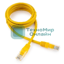 Патч-корд медный UTP Cablexpert PP10-1.5M/Y кат.5e, 1.5м, литой, многожильный, желтый