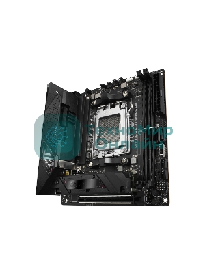 Материнская плата ASUS ROG STRIX B650E-I GAMING WIFI, AM5, AMD B650, 2xDDR5, 2xSATA, 2xM.2, 1xPCIe 5.0 x16, 1xHDMI, 1x 2.5Gb LAN, 4xUSB-A 3.2 Gen 2, 1xUSB-A 3.2 Gen 1, 1xUSB-C 3.2 Gen 2x2, 3x3.5 мм, 7.1, Mini-ITX