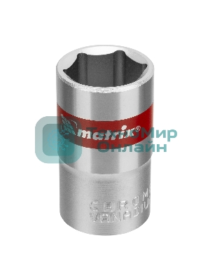 Головка торцевая Matrix, 16 мм, 6-гранная, CrV, под квадрат 1/2