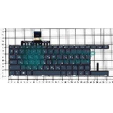 Клавиатура для ноутбука Asus ZenBook Duo UX481 черная с подсветкой