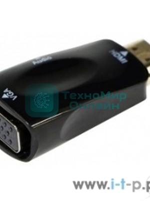 Переходник HDMI-VGA Cablexpert A-HDMI-VGA-02, 19M/15F, Jack3.5 аудиовыход