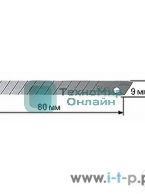 Штукатурно -малярный инструмент Лезвия OLFA (OL-AB-50S) сегментированные из нержавеющей стали, 9х80х0,38мм, 13 сегментов, 50шт
