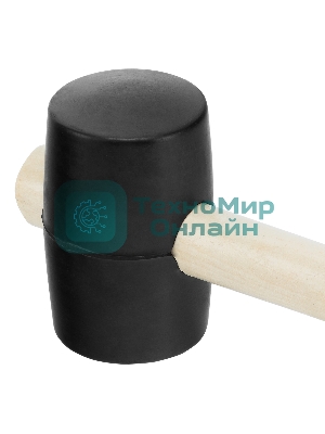 Киянка резиновая Sparta 340 г, черная резина, деревянная рукоятка