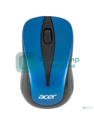 Мышь беспроводная Acer OMR132 синий/черный, 1000 dpi, радиоканал, USB, кнопки - 3