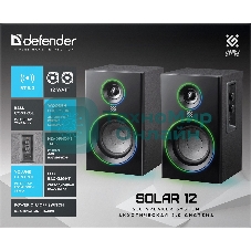 Акустическая 2.0 система Defender Solar 12 12 Вт, подсветка, BT, 230В