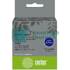 Картридж ленточный Cactus CS-D1-45017 45017 черный/красный для Dymo LM 160, 210D, 280, PnP, 420P, 500 TS; Rhino Pro 6000, 5200, 4200