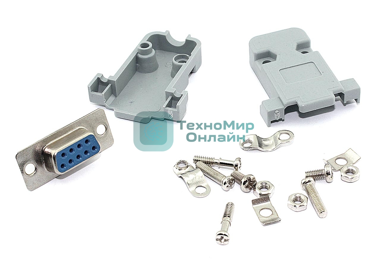 Сборный штекер RS232 DB9 мама