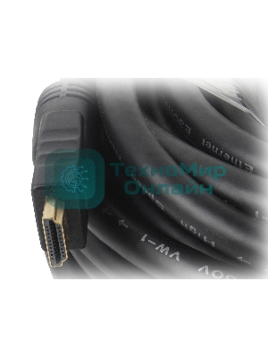 Кабель Cablexpert HDMI CC-HDMI4-30M, 19M/19M, v1.4, медь, позол.разъемы, экран, усилитель сигнала, 30м, черный, пакет