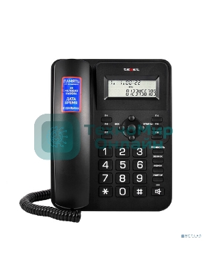 Телефон проводной teXet TX-264 черный
