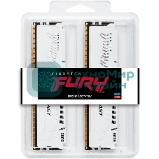 Оперативная память Kingston Fury Beast, DDR5, 64Gb (2x32GB), 5200MHz, CL40, DIMM, с радиаторами, белый