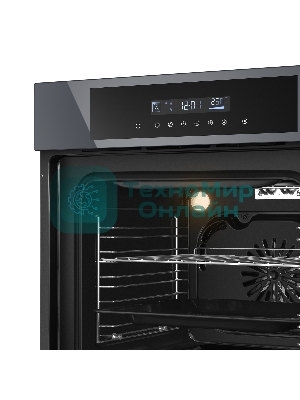 Шкаф духовой электрический Maunfeld AEOD60103G1, 60л, дверца с 3 стеклами, графит