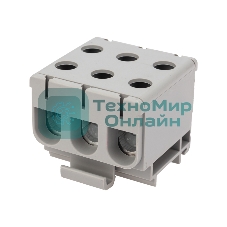 Клемма вводная силовая Rexant КВС 6-50 мм² 3-рядная серая