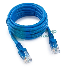 Патч-корд медный UTP Cablexpert PP10-2M/B cat.5e, 2м, литой, многожильный, синий