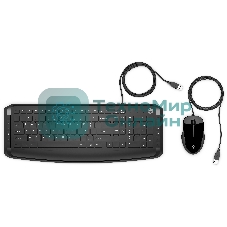 Комплект клавиатура+мышь HP Pavilion 200 проводной, USB, 1600 DPI, чёрный