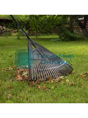 Грабли веерные пластиковые Palisad, 620х1750 мм, 27 плоских зубьев, алюминиевый черенок