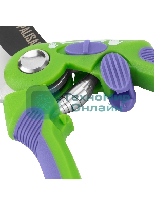 Секатор с наковальней Palisad 215 мм, регулировка захвата, двухкомпонентные рукоятки