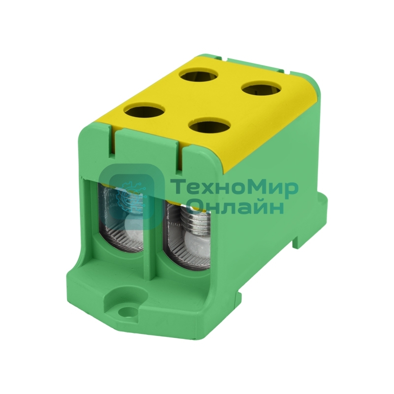 Клемма вводная силовая Rexant КВС 16-95 мм² 2-рядная желто-зеленая PE распределительная