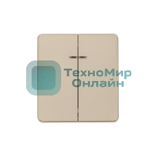 Выключатель KRANZ ROUND 2 кл с подсветкой 10А с/у шелк