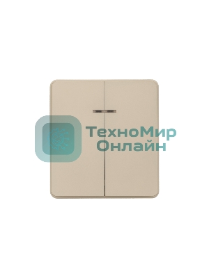 Выключатель KRANZ ROUND 2 кл с подсветкой 10А с/у шелк