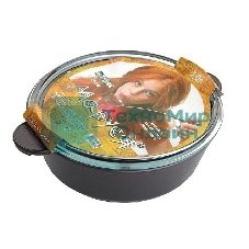 Жаровня МАРУСЯ 3328ж со стекл. крышкой д.28см Жаровня а/п литая 4л. 28см. со стекл. крышкой. Серия СТАНДАРТ литая алюминиевая посуда с антипригарным покрытием, толщина стенок 4,5 мм, толщина дна 6мм.