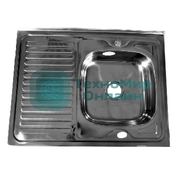 Мойка FABIA 62275R 80х60 наклад правая 0.6 мм + большой сифон с переливом накладная, правая, толщина 0,6 мм, глубина 160 мм