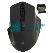 Мышь беспроводная Defender Datum MB-345 черный, 1600 dpi, радиоканал, USB, кнопки - 4