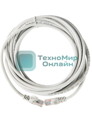 Коммутационный шнур (патч-корд), cat.5e UTP, 10м, серый Коммутационный шнур (патч-корд), cat.5e UTP, 10м, серый