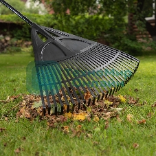 Грабли веерные пластиковые Palisad, 620х1750 мм, 27 плоских зубьев, алюминиевый черенок