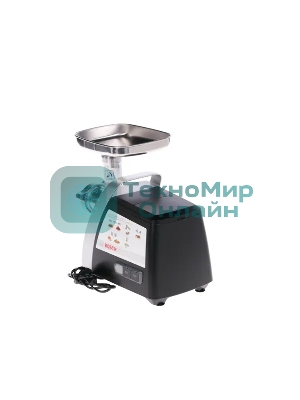 Мясорубка электрическая Bosch MFW68640 черный, 2200 Вт, 4.3 кг/мин, реверс, металлический лоток, насадки - 8