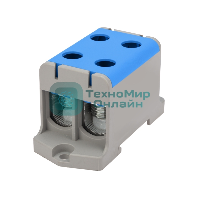 Клемма вводная силовая Rexant КВС 16-95 мм² 2-рядная синяя распределительная