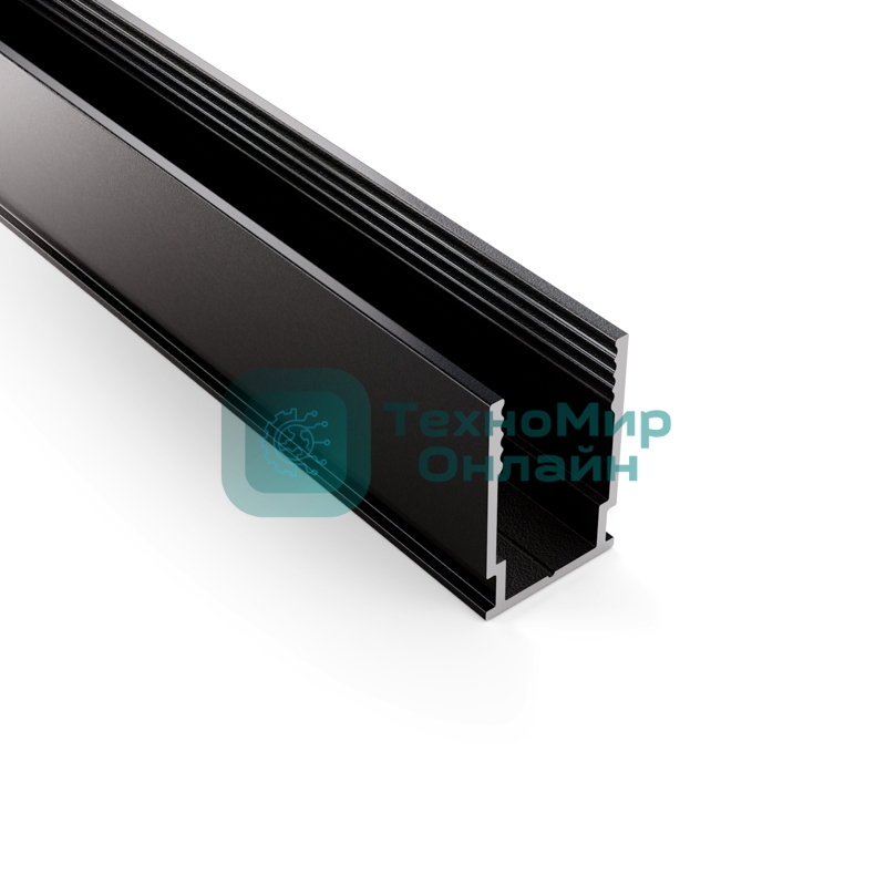 Профиль алюминиевый анодированный для гибкого неона Neon-night 8х16мм, 2м, черный