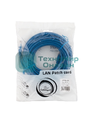 Патч-корд UTP Cablexpert PP12-7.5M/Y cat.5e, 7.5м, литой, многожильный, синий
