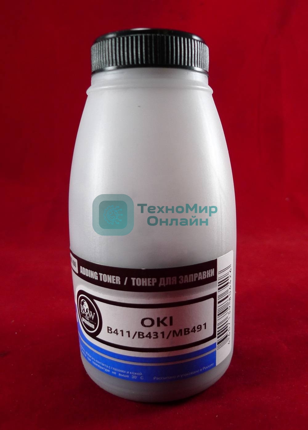Тонер OKI B411/B431/MB461/MB471/MB491 Black (фл. 100г) B&W Premium (Tomoegawa) фас. Россия