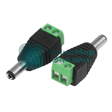 Разъем питания PROconnect штекер 2.1х5.5 с клеммной колодкой