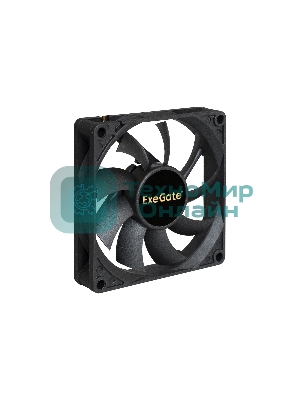 Вентилятор для корпуса ExeGate ExtraSilent ES08015B3P черный, 80 мм, 1700 об/мин, 17 дБ, 3 pin